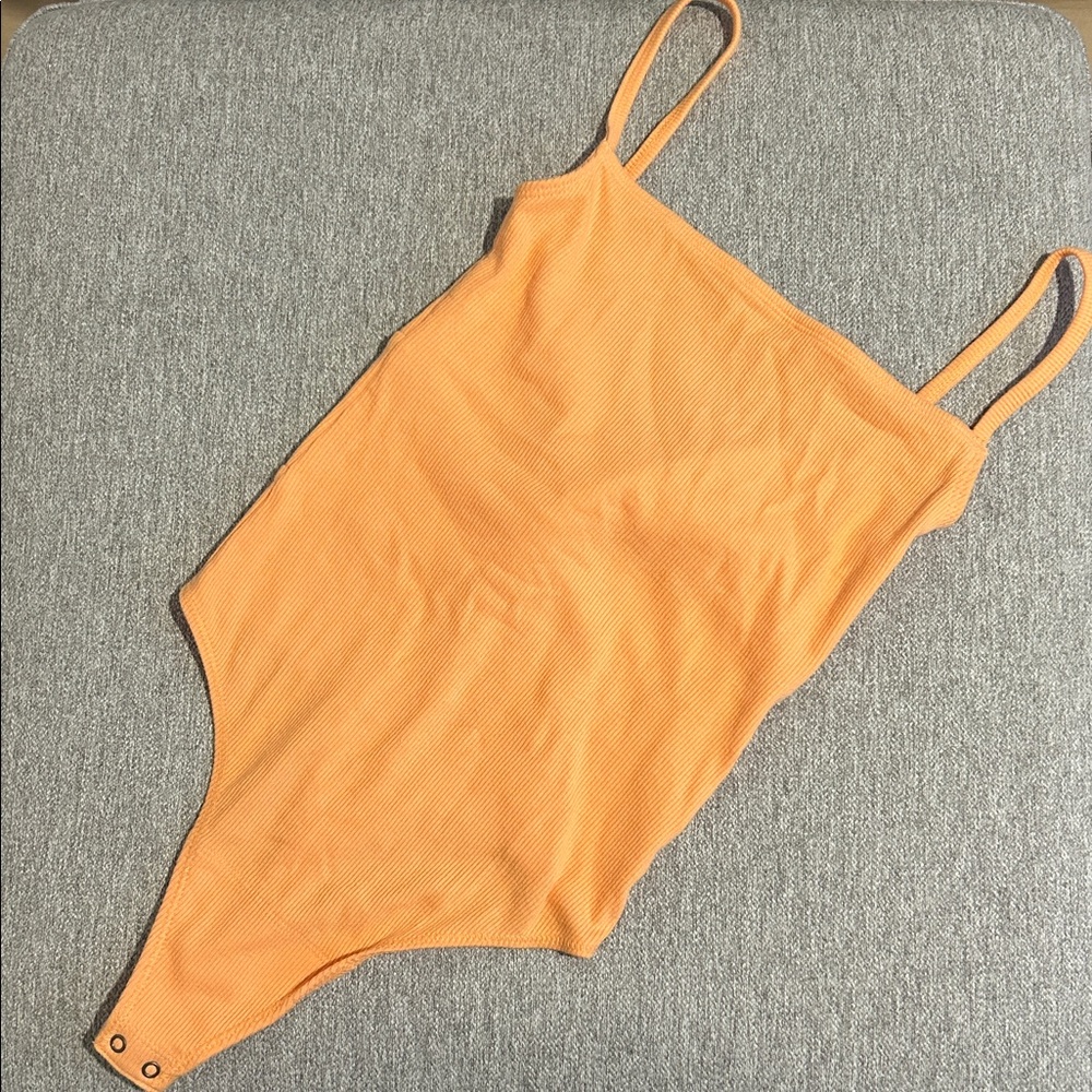 Abercrombie & Fitch Orange Knot Back Bodysuit